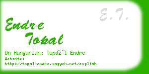 endre topal business card